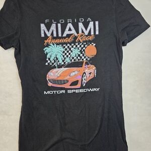 Aeropostale Black Miami Speedway Tee